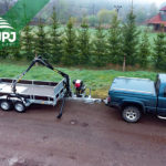 Přívěs VEZEKO s hydraulickou rukou VJ 320 a Dodge RAM